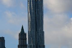 38 New York Financial District Woolworth Building, New York by Gehry Before Sunset From Brooklyn Heights
